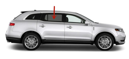 Driver Left Side Rear Door Window Door Glass Compatible with Lincoln MKT 2010-2019 Models