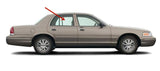 Passenger Right Side Rear Door Window Door Glass Compatible with Ford Crown Victoria 1995-1997 Models