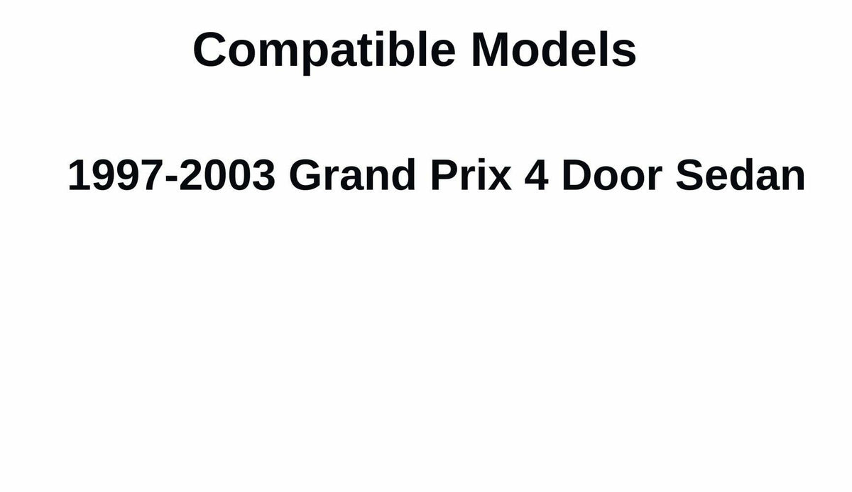 Passenger Right Side Rear Door Window Door Glass Compatible with Pontiac Grand Prix 4 Door Sedan 1997-2003 Models