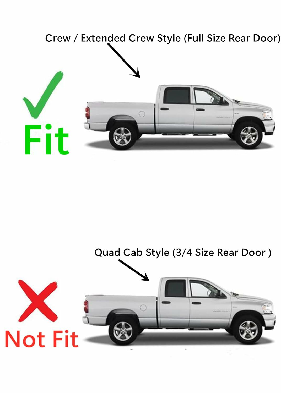 Passenger Right Side Rear Door Window Glass Compatible with Dodge Ram 1500 2009-2018 & 1500Classic 2019-2024 & 2500 3500 2010-2026 & 3500Cab/Chs 4500 5500 2011-2026 4-Door Crew/Extended Crew Pickups