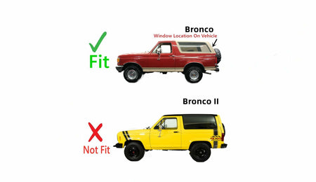Power Drop Down Style Back Window Back Glass Compatible with Ford Bronco 1980-1996 Models