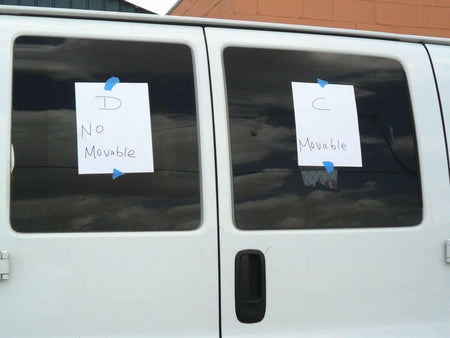 Movable Passenger Right Side Front Hinged Door Window Door Glass Compatible with Chevrolet Express / GMC Savana 1996-2025 Models