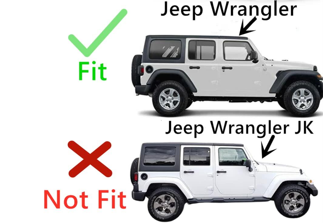 Passenger Right Side Quarter Window Quarter Glass Compatible with Jeep Wrangler 2018-2026 4 Door Models
