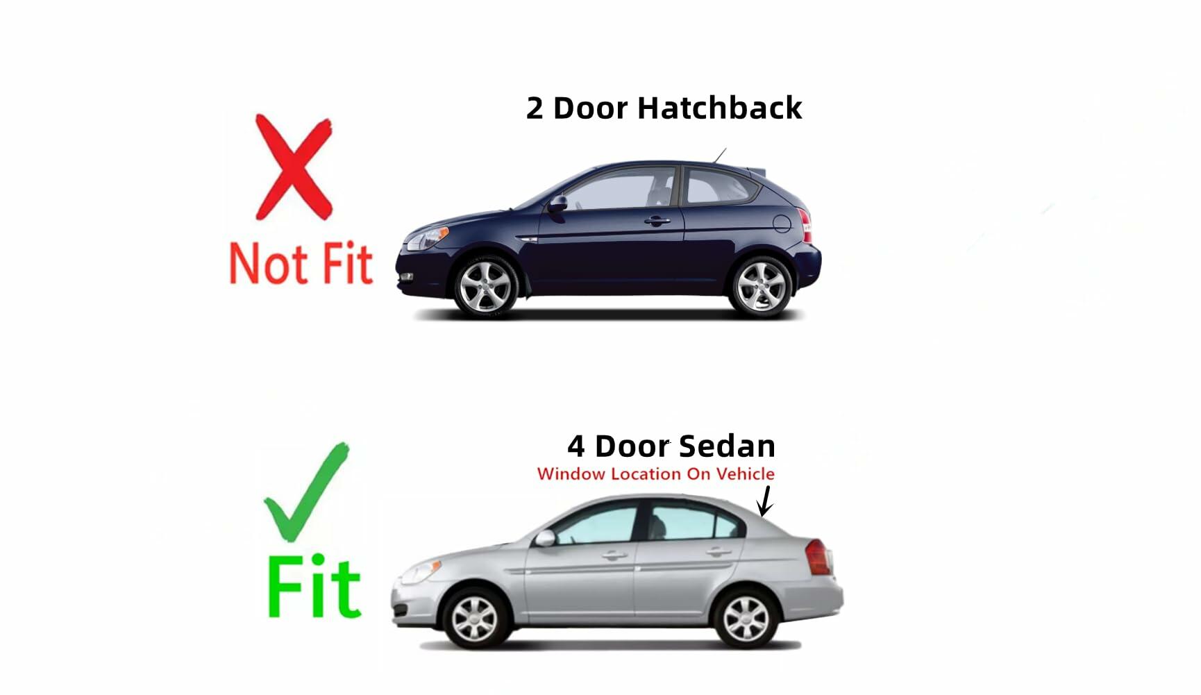 Heated Back Window Back Glass Compatible with Hyundai Accent 4 Door Sedan 2006-2011 Models