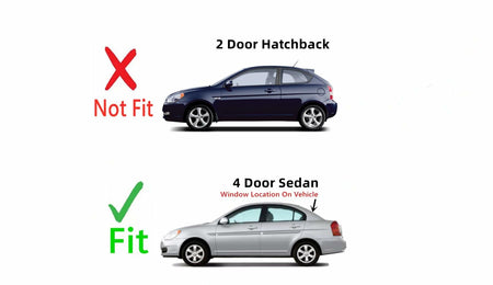 Heated Back Window Back Glass Compatible with Hyundai Accent 4 Door Sedan 2006-2011 Models