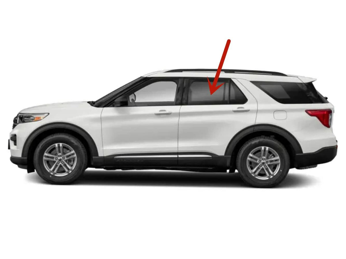Driver Left Side Rear Door Window Door Glass Compatible with Ford Explorer 2020-2026 Models