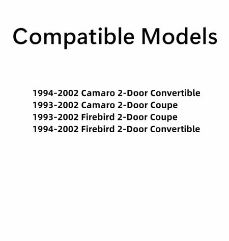 NAGD Passenger Right Side Door Window Glass Compatible with Chevrolet Camaro/Pontiac Firebird 2 Door Coupe/Convertible 1993-2002 Models