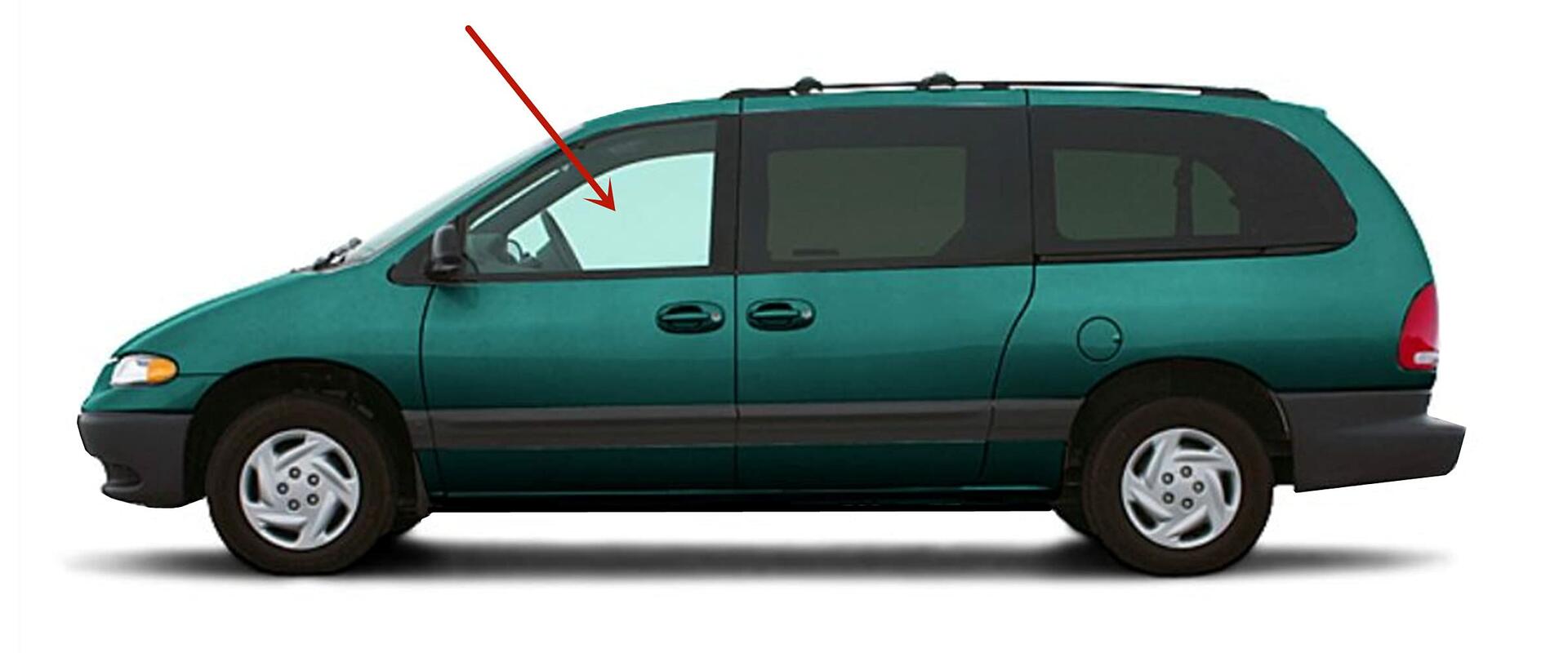 Driver Left Side Front Door Window Door Glass Compatible with Chrysler Voyager/ Grand Voyager/ Town & Country/ Dodge Caravan/ Grand Caravan/ Plymouth Voyager/ Grand Voyager 1996-2000 Models