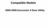Passenger Right Side Rear Door Window Door Glass Compatible with Ford Excursion 2000-2005 Models