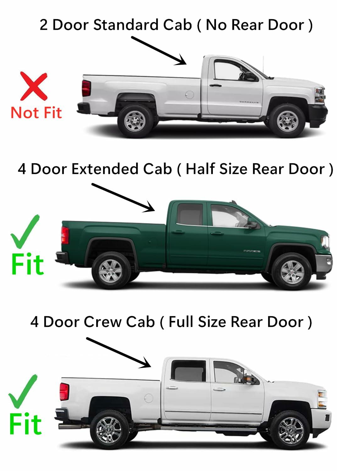 Passenger Right Side Front Door Window Door Glass Compatible with Chevrolet Silverado GMC Sierra 1500 2014-2018 / 1500Limited 2019/2500 3500 2015-2019/4500 5500 6500 2019-2021 4-Door Pickup Models