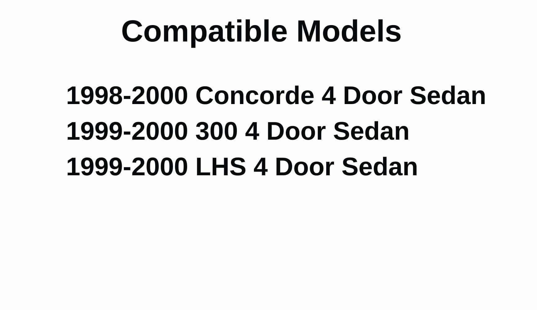 Driver Left Side Rear Door Window Door Glass Compatible with Chrysler Concorde 1998-2000 /Chrysler 300 1999-2000 /Chrysler LHS 1999-2000 Models