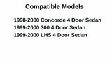 Driver Left Side Rear Door Window Door Glass Compatible with Chrysler Concorde 1998-2000 /Chrysler 300 1999-2000 /Chrysler LHS 1999-2000 Models