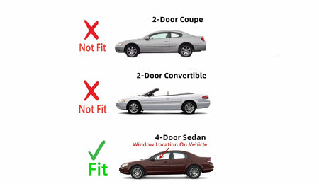 Driver Left Side Front Door Window Door Glass Compatible with Chrysler Sebring/Dodge Stratus 4 Door Sedan 2001-2006 Models