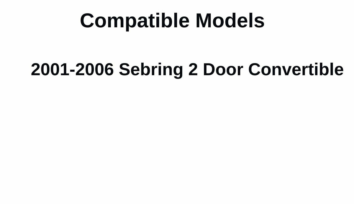 Driver Left Side Door Window Door Glass Compatible with Chrysler Sebring 2 Door Convertible 2001-2006 Models