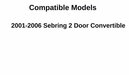 Driver Left Side Door Window Door Glass Compatible with Chrysler Sebring 2 Door Convertible 2001-2006 Models