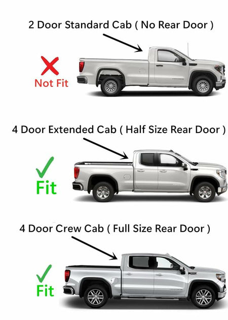One Panel High Performance Heated Power Slider Back Window Glass Compatible with Chevrolet Silverado/GMC Sierra 2019-2026 1500 & 2020-2026 2500/3500 4 Door Pickups (Not For 1500 Light Duty)