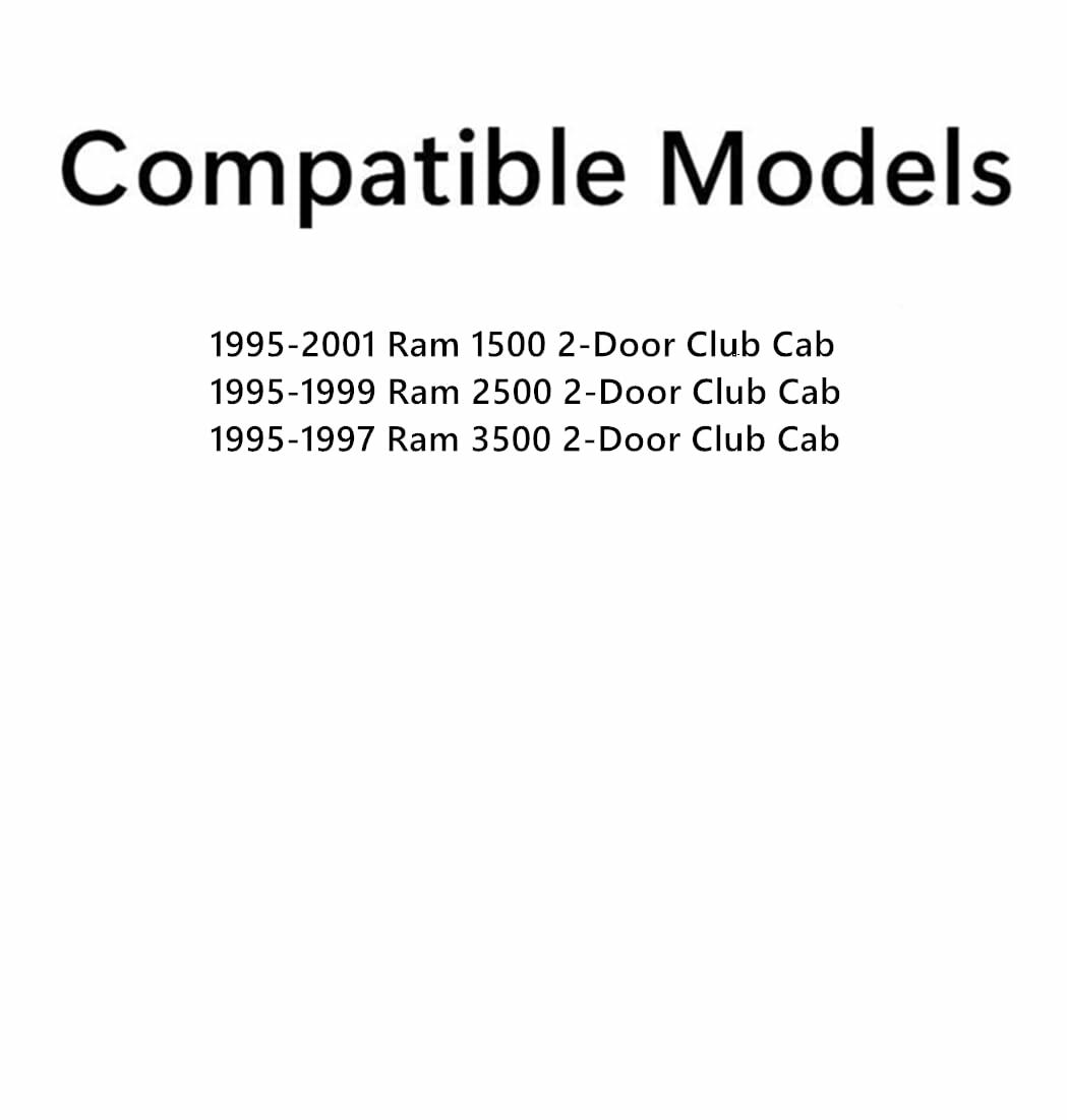 Driver Left Side Quarter Window Quarter Glass Compatible with Dodge Ram 1500 / 2500 /3500 2 Door Club Cab Pickup 1995-2001 Models
