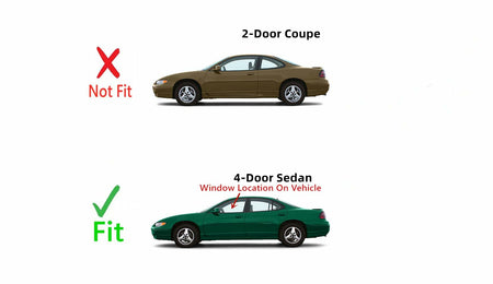 Driver Left Side Front Door Widow Glass Compatible with Pontiac Grand Prix 4 Door Sedan 1997-2003 Models
