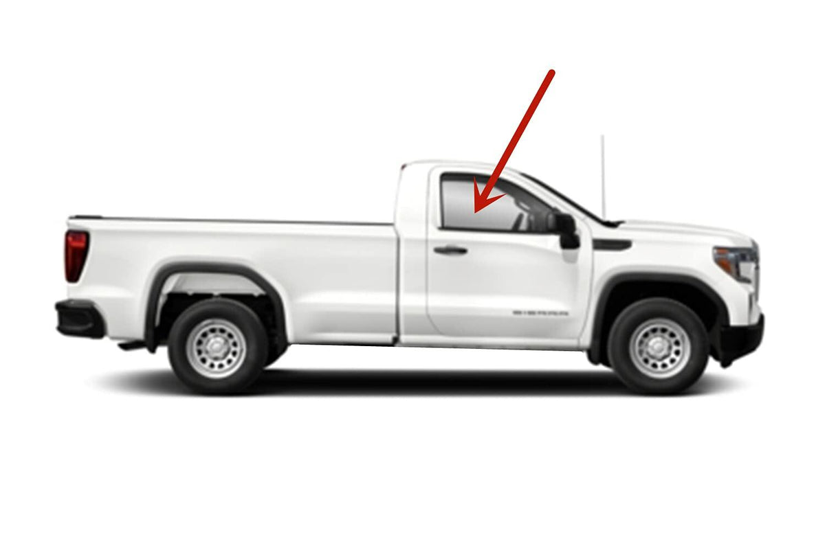 Passenger Right Side Door Window Door Glass Compatible with Chevrolet Silverado/GMC Sierra 1500 2 Door Standard Cab 2019-2026 Models