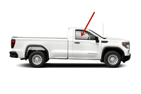Passenger Right Side Door Window Door Glass Compatible with Chevrolet Silverado/GMC Sierra 1500 2 Door Standard Cab 2019-2026 Models