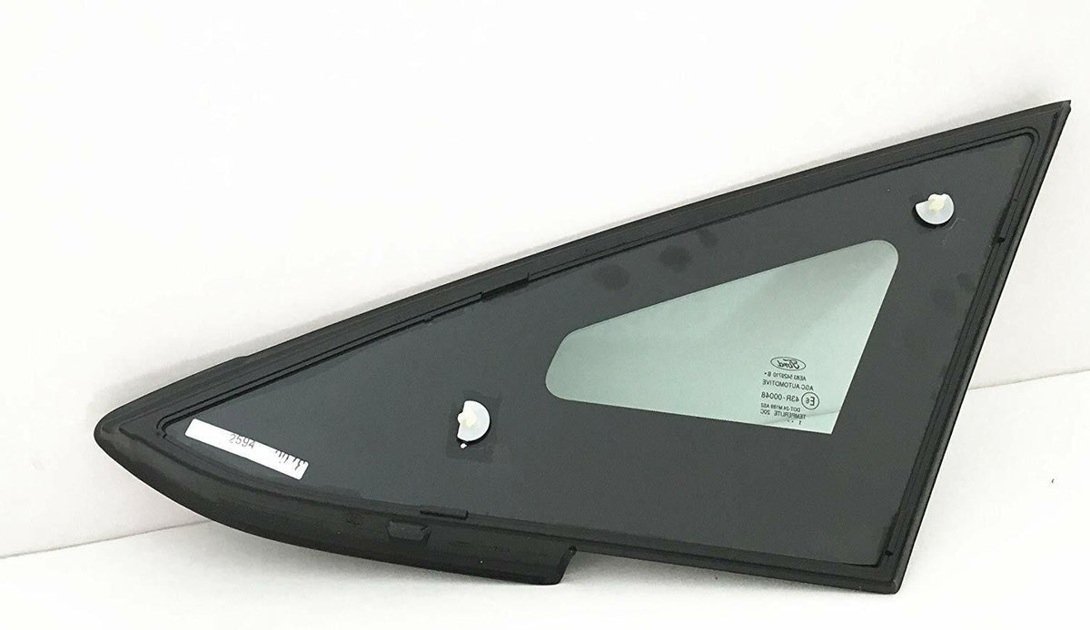 OE Chrome Moulding Style Passenger Right Side Front Vent Window Vent Glass Compatible with Ford Fiesta 2011-2019 Models