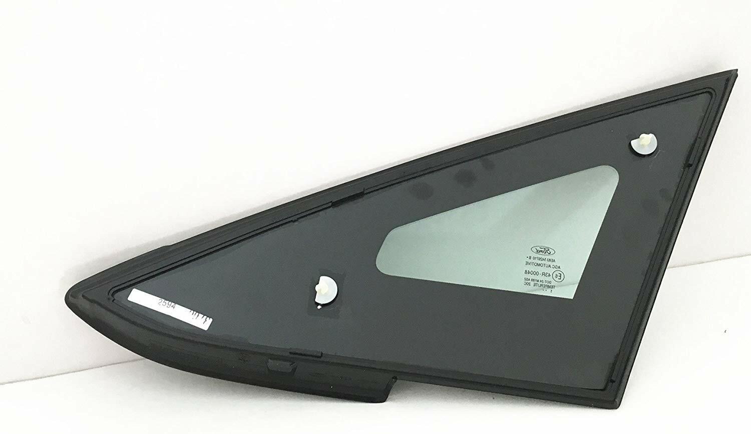 OE Chrome Moulding Style Passenger Right Side Front Vent Window Vent Glass Compatible with Ford Fiesta 2011-2019 Models