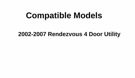 Passenger Right Side Rear Door Window Door Glass Compatible with Buick Rendezvous 2002-2007 Models