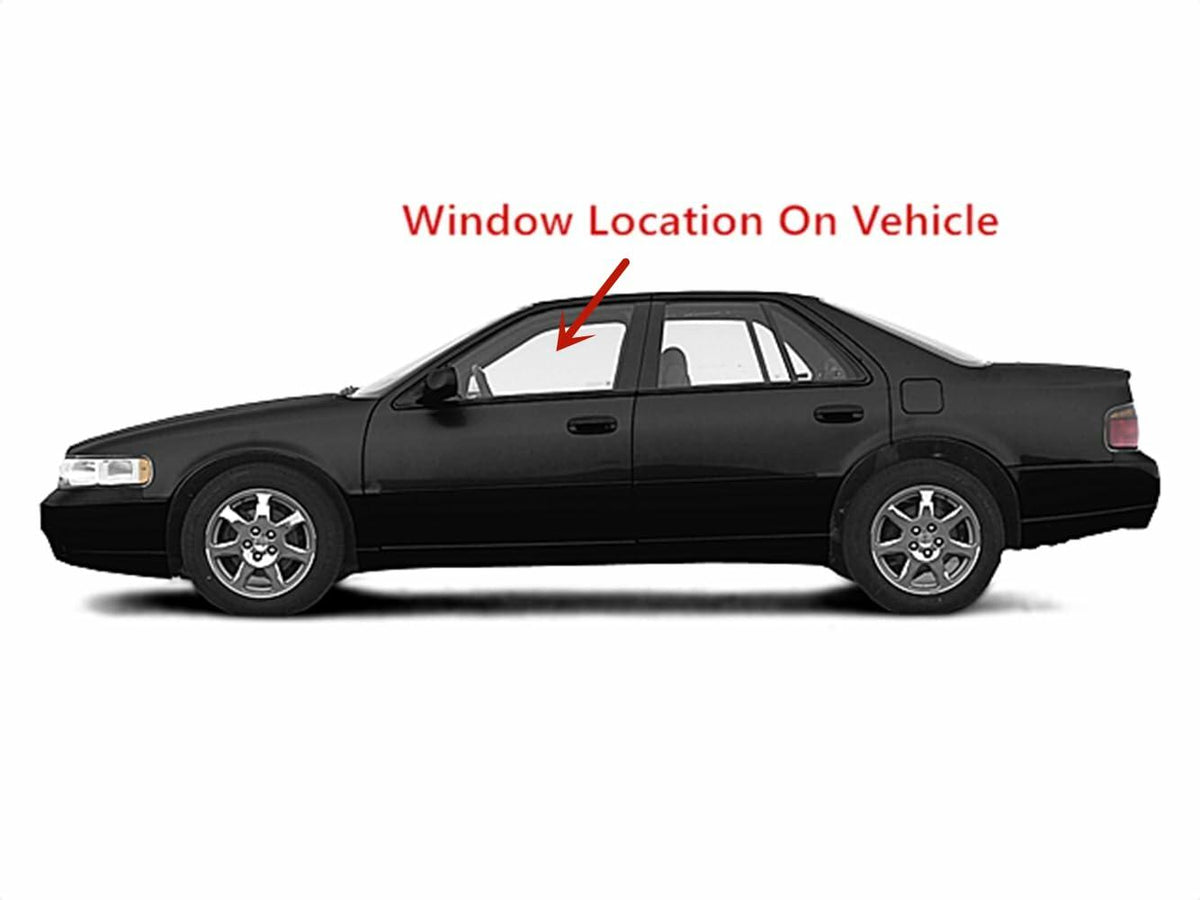 Driver Left Side Front Door Window Glass Compatible with Cadillac Seville 4 Door Sedan 1998-2004 Models
