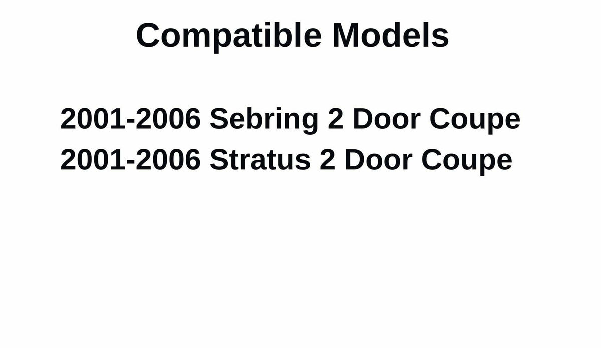Passenger Right Side Door Window Door Glass Compatible with Chrysler Sebring/Dodge Stratus 2 Door Coupe 2001-2006 Models