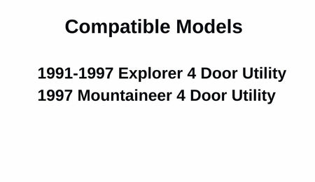 Driver Left Side Rear Door Window Door Glass Compatible with Ford Explorer/Mercury Mountaineer 1991-1997 4 Door Models