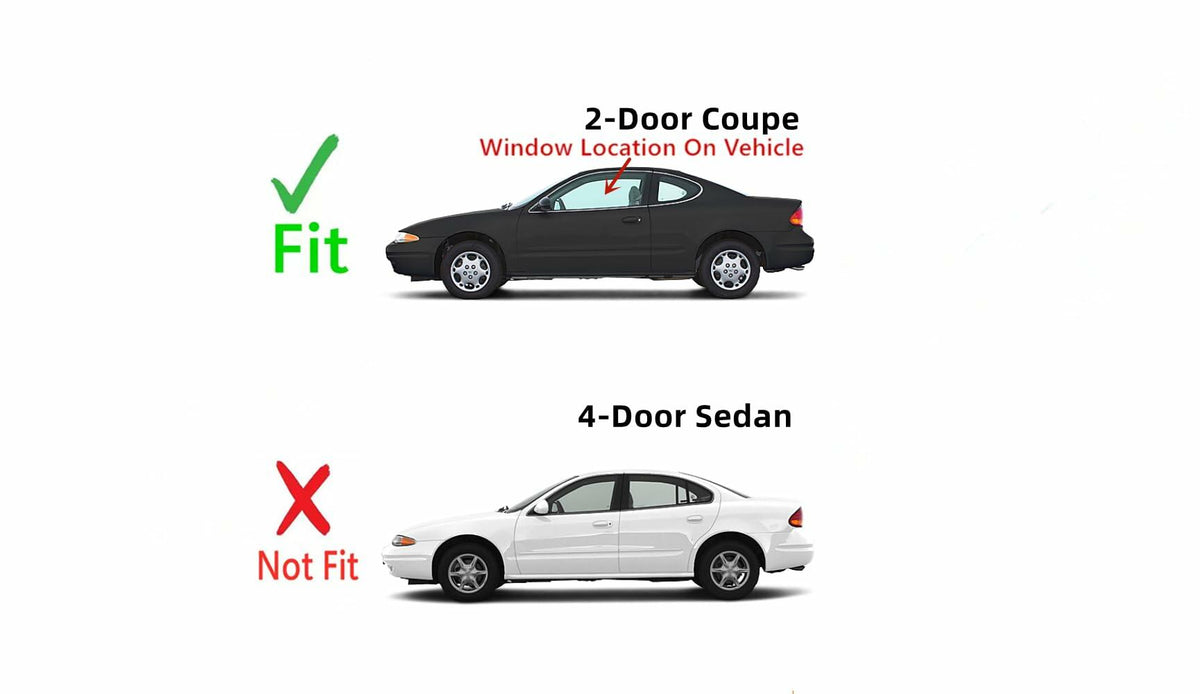 Driver Left Side Door Window Door Glass Compatible with Oldsmobile Alero/Pontiac Grand Am 2 Door Coupe 1999-2005 Vehicle Models