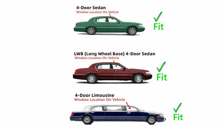 Passenger Right Side Front Door Window Door Glass Compatible with Lincoln Town Car 1998-2011 Models