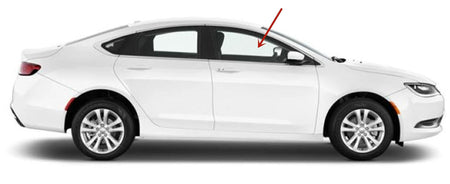 Laminated Passenger Right Side Front Door Window Door Glass Compatible with Chrysler 200 4 Door Sedan 2015-2018 Models