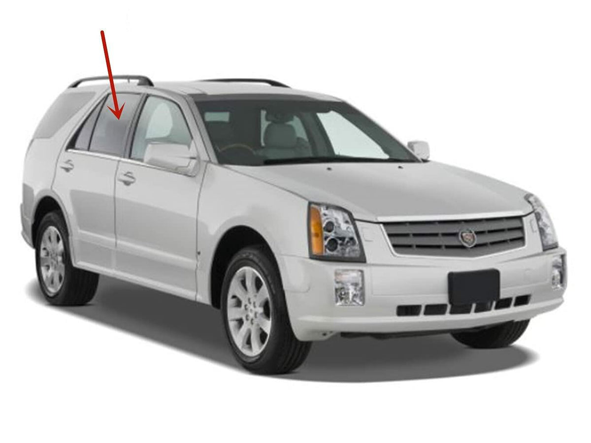 Passenger Right Side Rear Door Window Door Glass Compatible with Cadillac SRX 2004-2009 Models