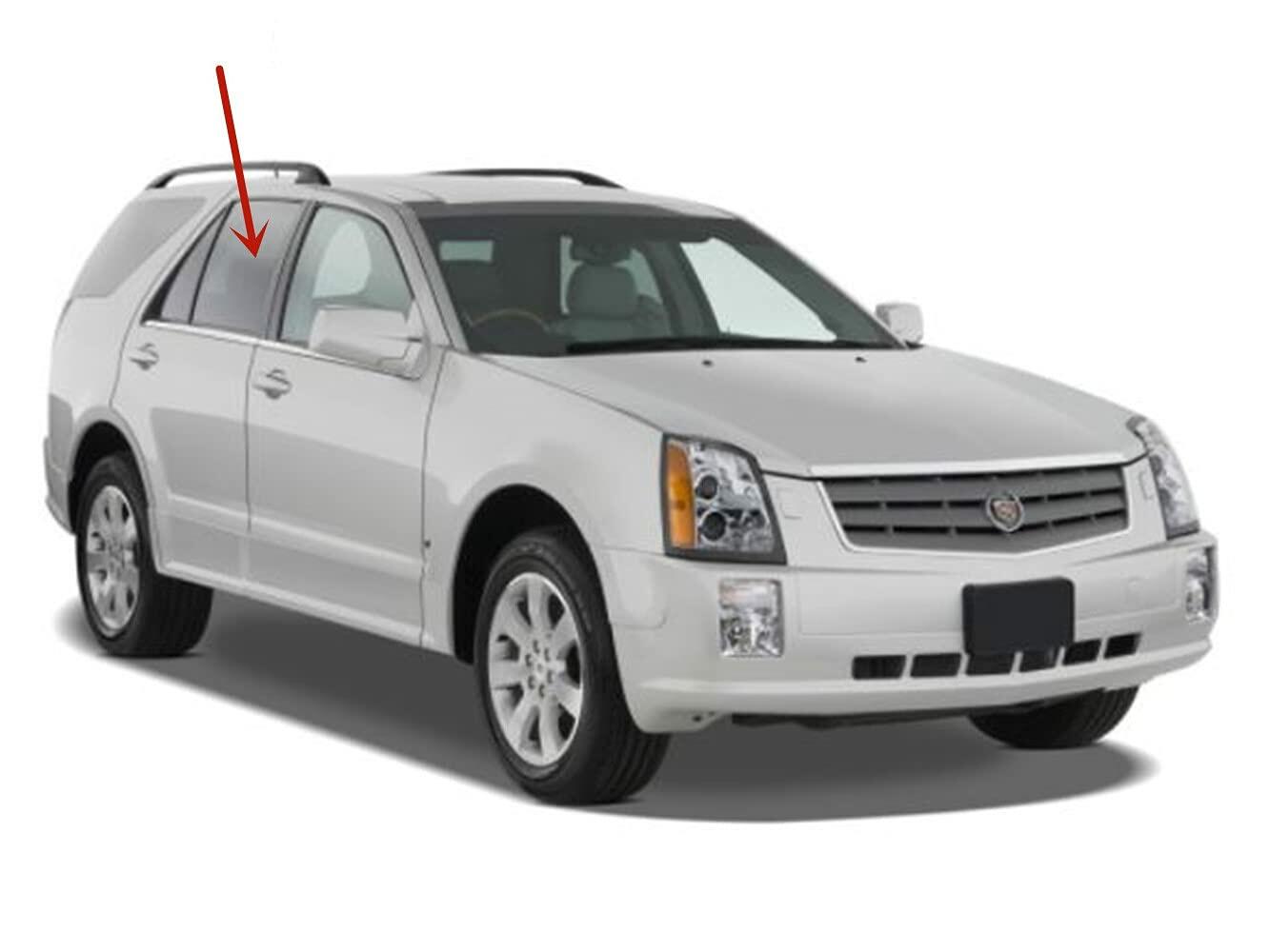 Passenger Right Side Rear Door Window Door Glass Compatible with Cadillac SRX 2004-2009 Models
