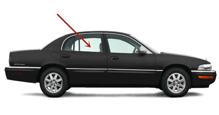 Passenger Right Side Rear Door Window Door Glass Compatible with Buick Park Avenue 4 Door Sedan 1997-2006 Models