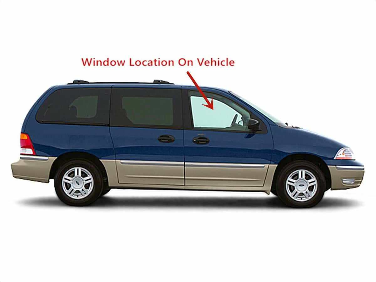 Passenger Right Side Front Door Window Door Glass Compatible with Ford Windstar Mini Van 1995-2002 Models