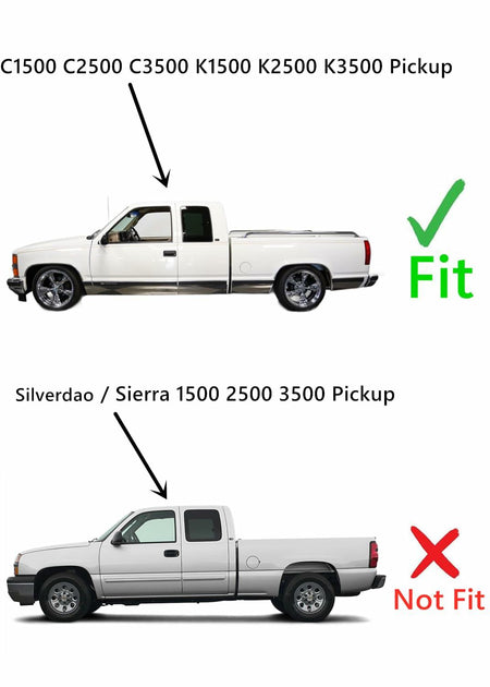 Movable Style Driver Left Side Quarter Window Glass With Frame & Latch Compatible with Chevrolet/GMC Pickup C1500 K1500 1988-1999 / C2500 K2500 C3500 K3500 1988-2000 2-Door Extended Cab Models