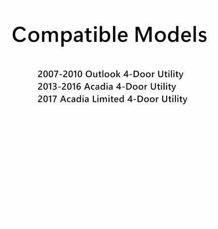 Driver Left Side Quarter Window Quarter Glass Compatible with GMC Acadia 2013-2016 / Arcadia Limited 2017 / Saturn Outlook 2007-2010 Models