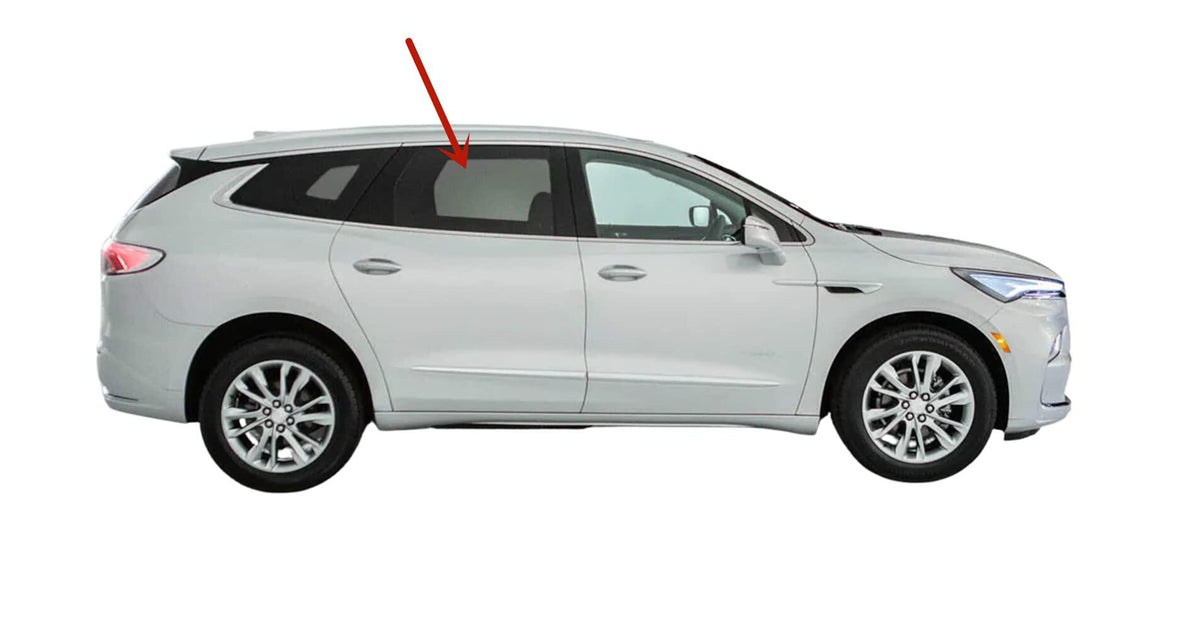 Tempered Passenger Right Side Rear Door Window Door Glass Compatible with Buick Enclave 2018-2024 Models