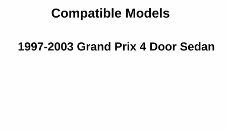Driver Left Side Front Door Widow Glass Compatible with Pontiac Grand Prix 4 Door Sedan 1997-2003 Models