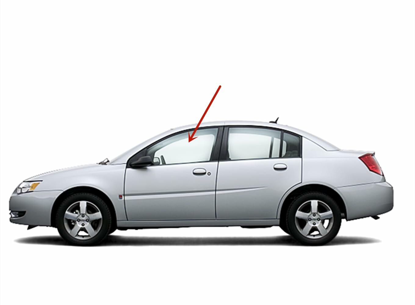 Driver Left Side Front Door Window Door Glass Compatible with Saturn Ion 4 Door Sedan 2003-2007 Models