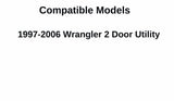 Passenger Right Side Door Window Door Glass Compatible with Jeep Wrangler 2 Door Utility 1997-2006 Models