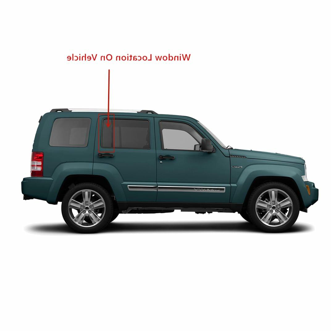 Glass Only Passenger Right Side Rear Vent Window Vent Glass Compatible with Jeep Liberty 2008-2012 Models