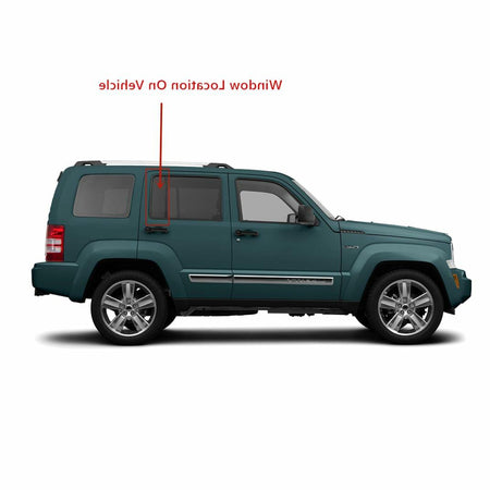 Glass Only Passenger Right Side Rear Vent Window Vent Glass Compatible with Jeep Liberty 2008-2012 Models