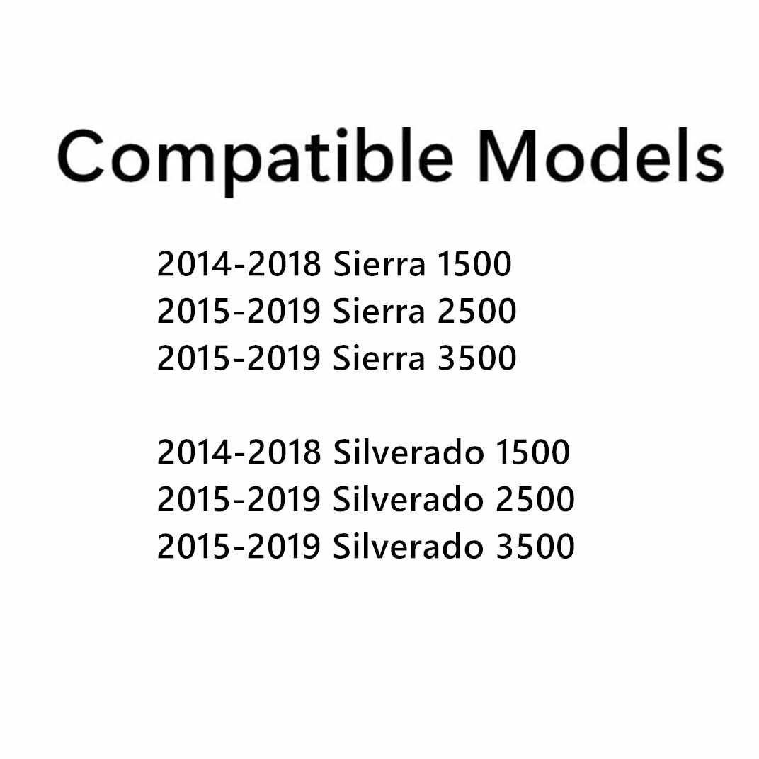 Back Sliding Window Glass Manual Back Slider Compatible with Chevrolet Silverado/GMC Sierra Pickup 1500 2014-2018 Models/2500 3500 2015-2019 Models