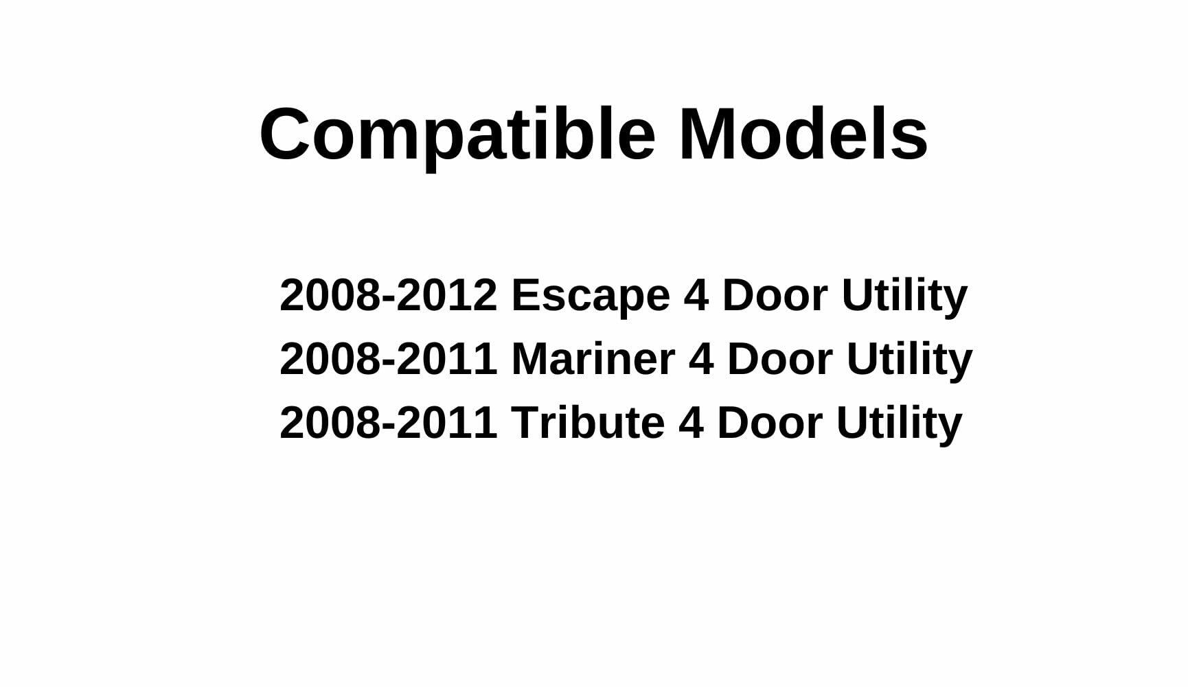 Driver Left Side Quarter Window Quarter Glass Compatible with Mercury Mariner/Mazda Tribute/Ford Escape 2008-2012 Models