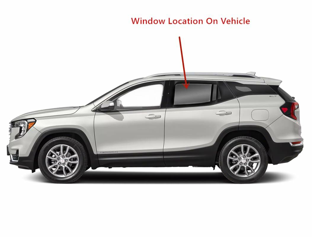 Driver Left Side Rear Door Window Door Glass Compatible with GMC Terrain 2018-2024 Models