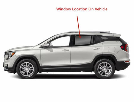 Driver Left Side Rear Door Window Door Glass Compatible with GMC Terrain 2018-2024 Models