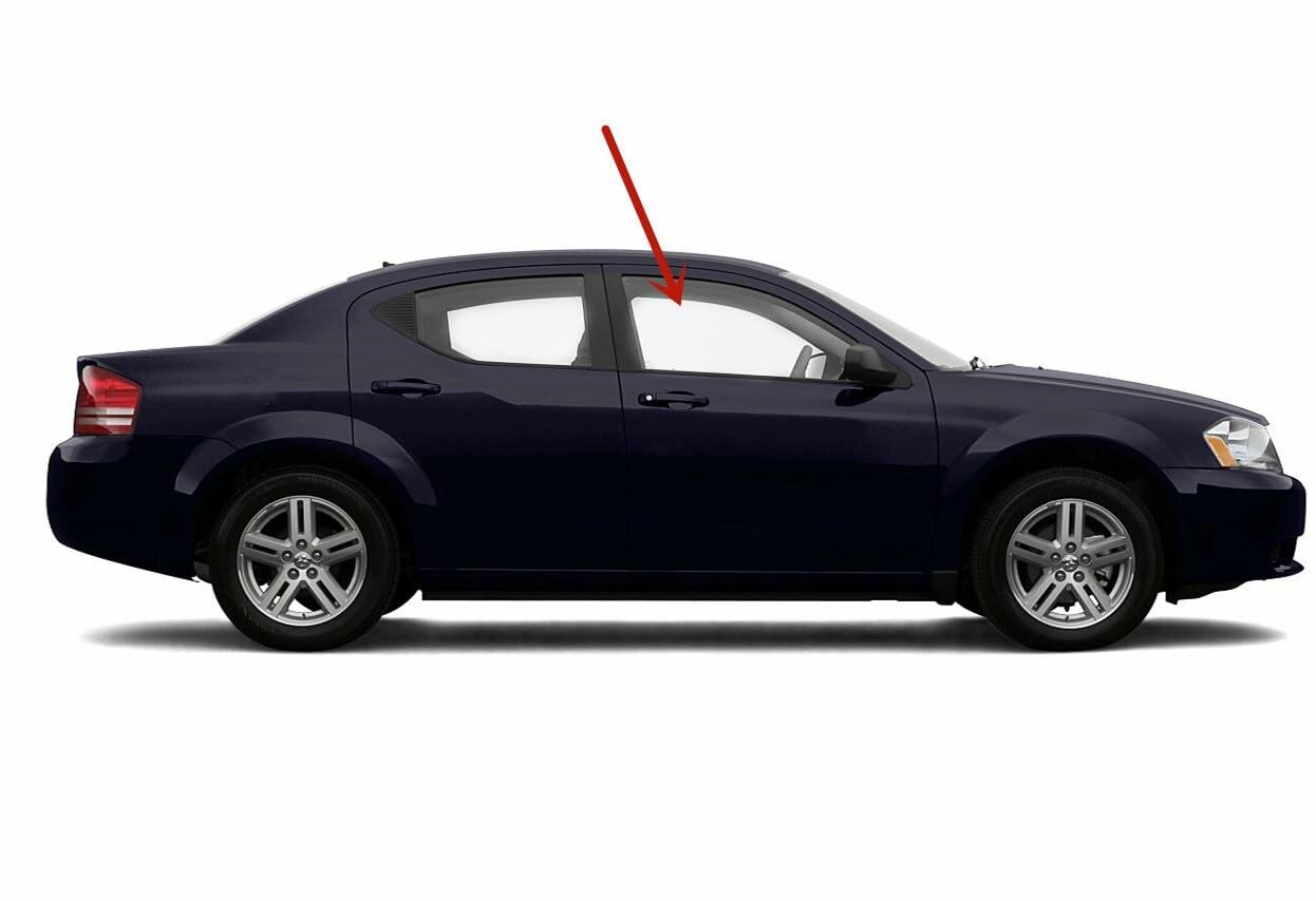 Passenger Right Side Front Door Window Door Glass Compatible with Chrysler Sebring/Dodge Avenger 2007-2010 Models